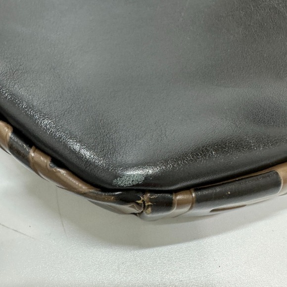 FENDI Black Leather Zucca Shoulder Bag - Picture 8 of 12